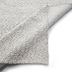 Wollen-vloerkleed - Sala Irregular Wool Bubble (lichtgrijze melange)