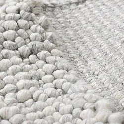 Wollen-vloerkleed - Sala Irregular Wool Bubble (lichtgrijze melange)