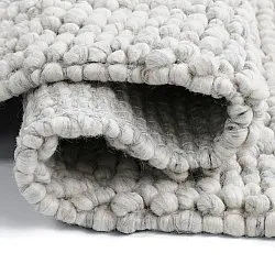 Wollen-vloerkleed - Sala Irregular Wool Bubble (lichtgrijze melange)