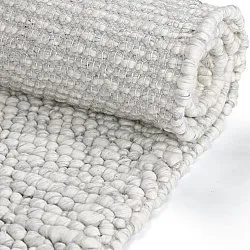 Wollen-vloerkleed - Sala Irregular Wool Bubble (lichtgrijze melange)