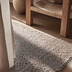 Wollen-vloerkleed - Sala Irregular Wool Bubble (taupe/wit melange)