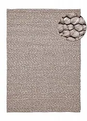Wollen-vloerkleed - Sala Irregular Wool Bubble (taupe/wit melange)