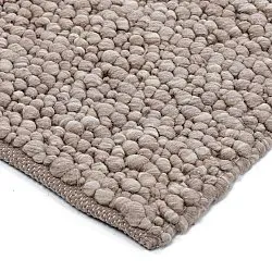 Wollen-vloerkleed - Sala Irregular Wool Bubble (taupe/wit melange)