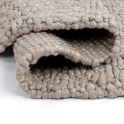 Wollen-vloerkleed - Sala Irregular Wool Bubble (taupe/wit melange)