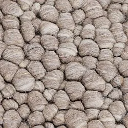 Wollen-vloerkleed - Sala Irregular Wool Bubble (taupe/wit melange)