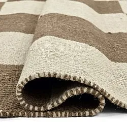 Wollen-vloerkleed - Scacco (bruin/beige)