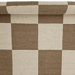 Wollen-vloerkleed - Scacco (bruin/beige)