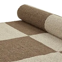 Wollen-vloerkleed - Scacco (bruin/beige)