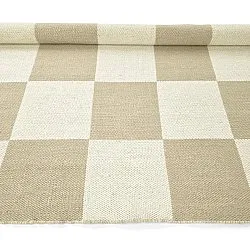 Wollen-vloerkleed - Scacco (wit/beige)