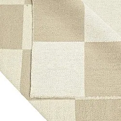 Wollen-vloerkleed - Scacco (wit/beige)