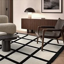 Wollen-vloerkleed - Syl Hand Tufted Wool Premium (zwart/wit)