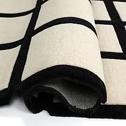Wollen-vloerkleed - Syl Hand Tufted Wool Premium (zwart/wit)