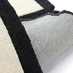 Wollen-vloerkleed - Syl Hand Tufted Wool Premium (zwart/wit)