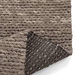 Wollen-vloerkleed - Talvia Braided Wool (bruin/beige)