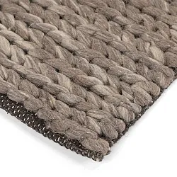Wollen-vloerkleed - Talvia Braided Wool (bruin/beige)