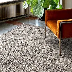 Wollen-vloerkleed - Talvia Braided Wool (donkergrijs)