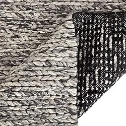 Wollen-vloerkleed - Talvia Braided Wool (donkergrijs)