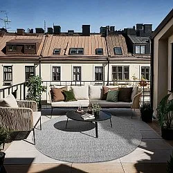 Ronde vloerkleden - Indoor/Outdoor Arlo (grijs)