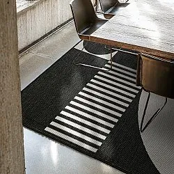 Vloerkleden voor binnen en buiten - Aurora (zwart/wit)