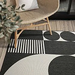 Vloerkleden voor binnen en buiten - Aurora (zwart/wit)