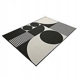 Vloerkleden voor binnen en buiten - Aurora (zwart/wit)