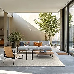 Vloerkleden voor binnen en buiten - Beau (geel)