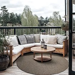 Rond vloerkleed - Indoor/Outdoor Bennett (beige)