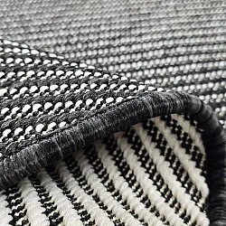 Rond vloerkleed - Indoor/Outdoor Bennett (zwart)