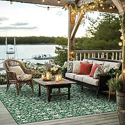 Vloerkleden voor binnen en buiten - Brussels Ocean (groente)