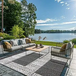 Vloerkleden voor binnen en buiten - Harstad (bruin)