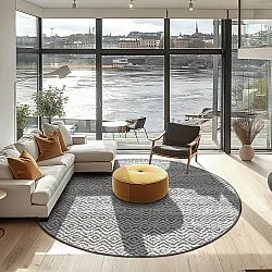 Rond vloerkleed - Harstad (bruine)