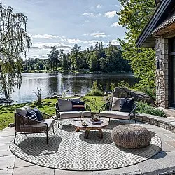 Rond vloerkleed - Harstad (bruine)