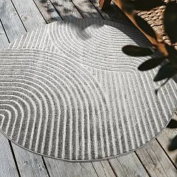 Rond vloerkleed - Indoor/Outdoor Devon (grijs)