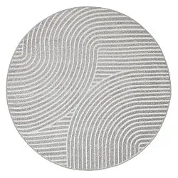 Rond vloerkleed - Indoor/Outdoor Devon (grijs)