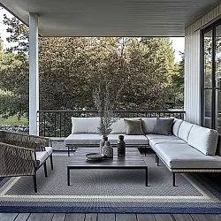 Vloerkleden voor binnen en buiten - Mason (blauw)