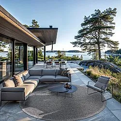 Rond vloerkleed - Tromsø (antraciet)