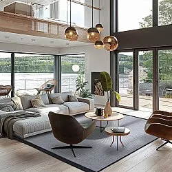 Vloerkleden voor binnen en buiten - Sortelha (zwart)