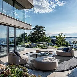 Rond vloerkleed - Sortelha (zwart)