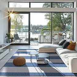 Vloerkleden voor binnen en buiten - Santana (blauw)