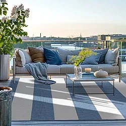 Vloerkleden voor binnen en buiten - Santana (blauw)