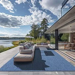 Vloerkleden voor binnen en buiten - Monsanto (blauw)