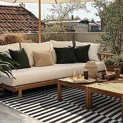 Vloerkleden voor binnen en buiten - Roscoe (zwart)