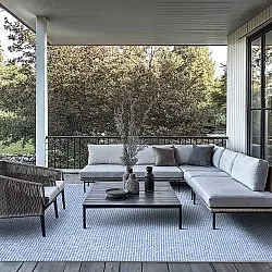 Vloerkleden voor binnen en buiten - Tromsø (blauw)