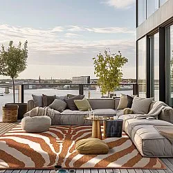 Vloerkleden voor binnen en buiten - Winona (oranje)