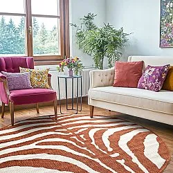 Rond vloerkleed - Indoor/Outdoor Winona (oranje)