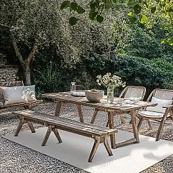 Vloerkleden voor binnen en buiten - Zelmare (gebroken wit)