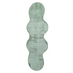 Golvend Loper Vloerkleed - Aranga Super Soft Fur (groente)