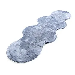 Golvend Loper Vloerkleed - Aranga Super Soft Fur (staalblauw)