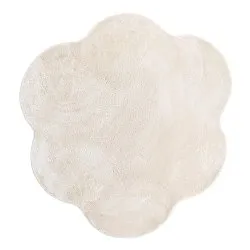 Rond Golvend Vloerkleed - Aranga Super Soft Fur (beige)