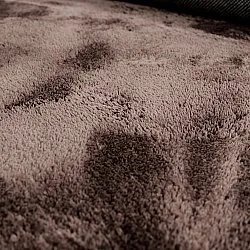 Rond Golvend Vloerkleed - Aranga Super Soft Fur (donkerbruin)